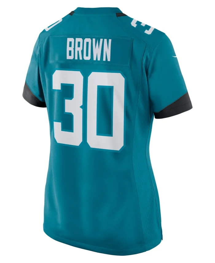 Montaric Brown Jacksonville Jaguars Women's Game Player Jersey - Teal