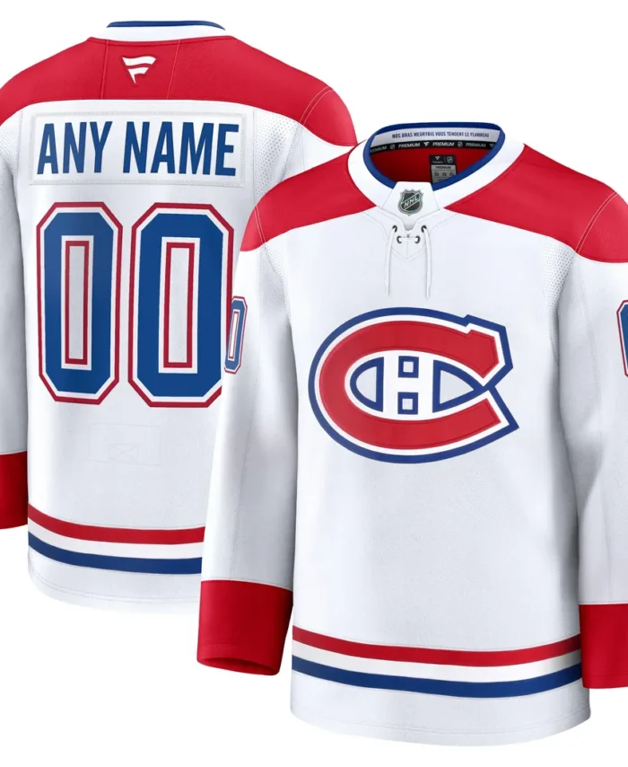 Montreal Canadiens Fanatics Away Premium Custom Jersey - White