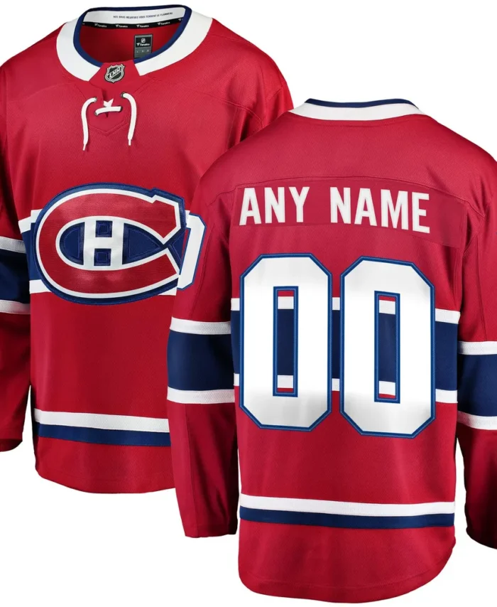 Montreal Canadiens Fanatics Home Breakaway Custom Jersey - Red