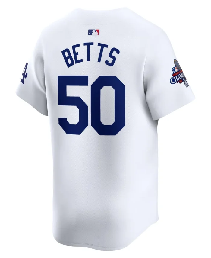 Mookie Betts Los Angeles Dodgers Home 2024 World Series Champions Limited Jersey - White