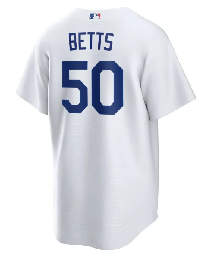 Mookie Betts Los Angeles Dodgers Home Replica Player Name Jersey - White