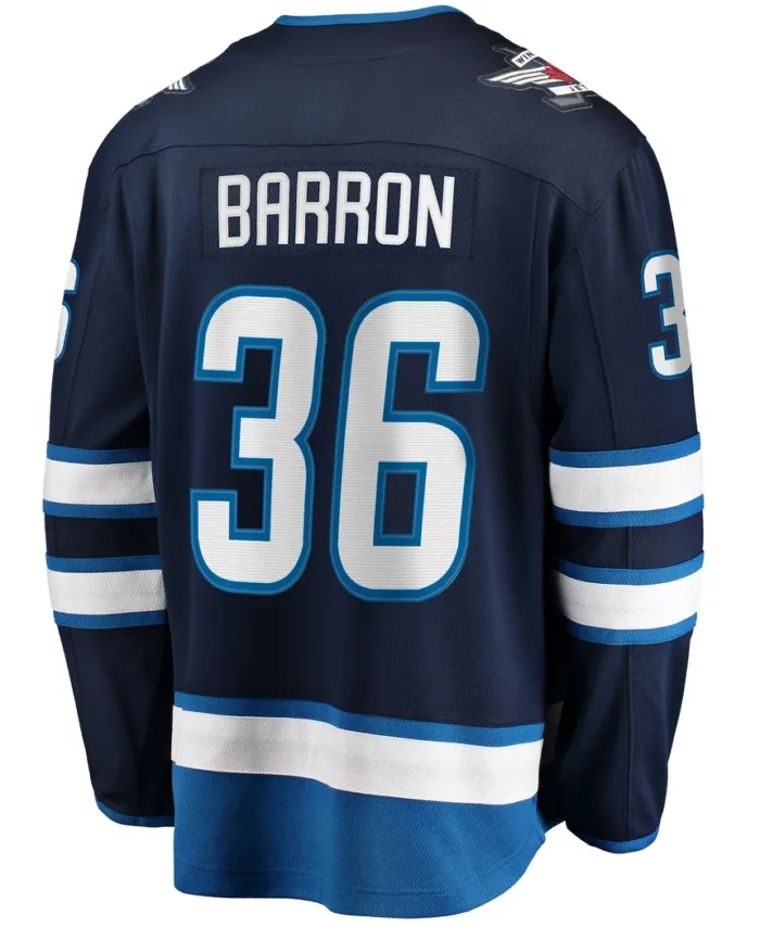 Morgan Barron Winnipeg Jets Fanatics Home Premier Breakaway Player Jersey - Navy
