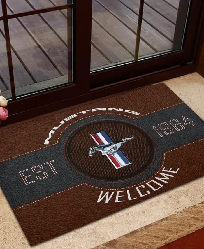 Muscle Car Doormat, Durable Auto-Inspired Rug for Garage or Home Entry CAR169 - Brown