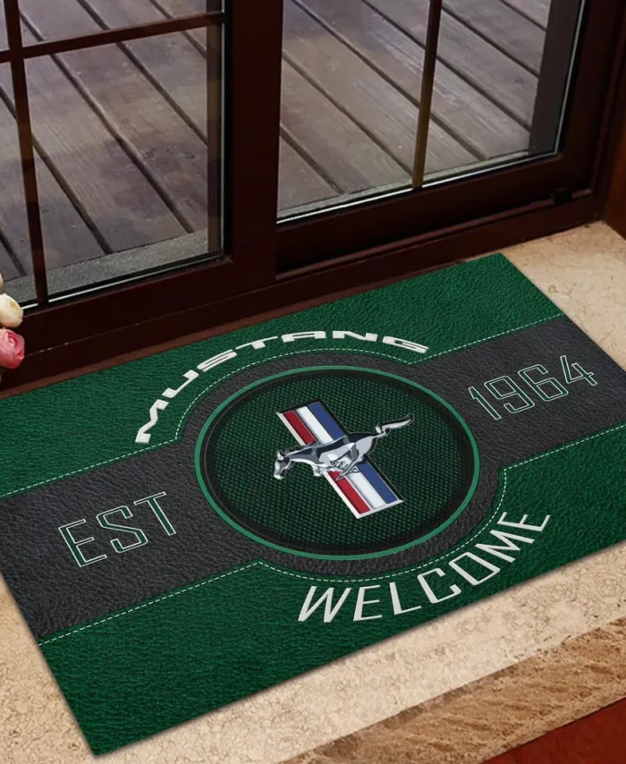 High-Performance Vehicle Doormat, All Over Print Doormat For Car Fans CAR169 - Green