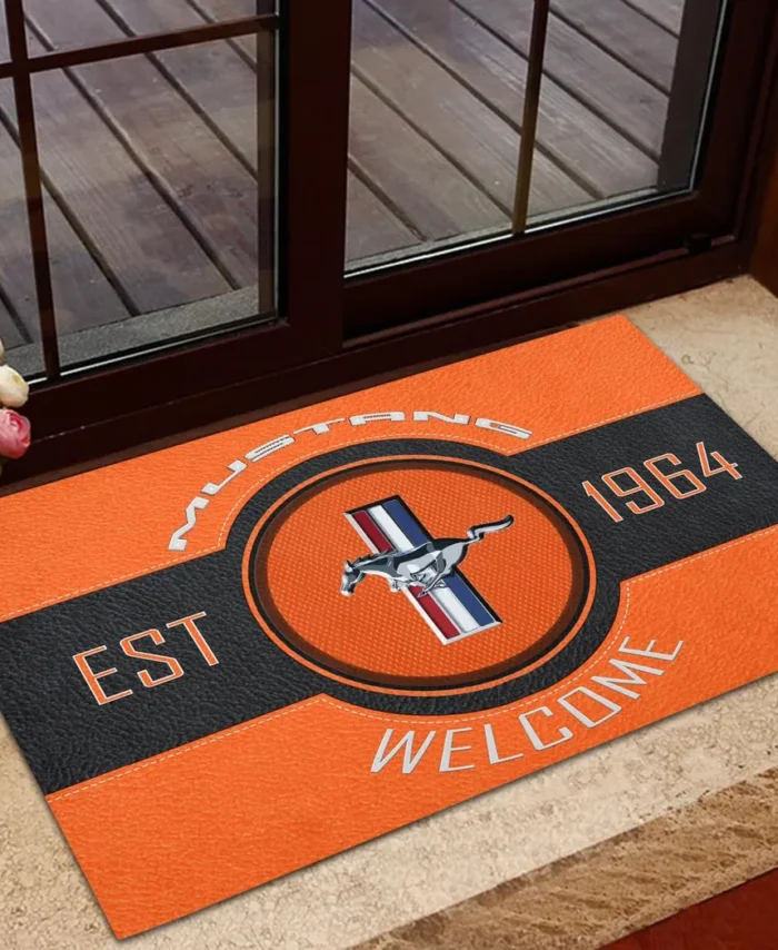Muscle Car Doormat, All Over Print Doormat For Car Owners CAR169 - Orange