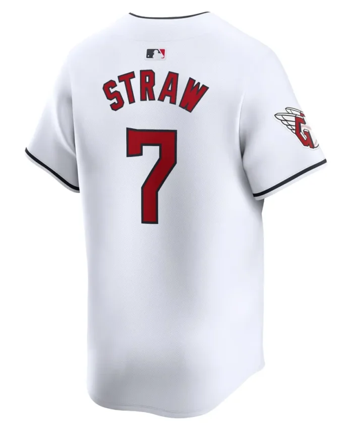 Myles Straw Cleveland Guardians Home Limited Player Jersey - White