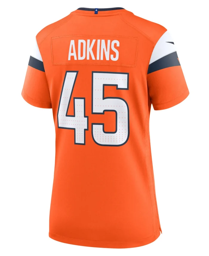 Nate Adkins Denver Broncos Women's Team Game Jersey -  Orange