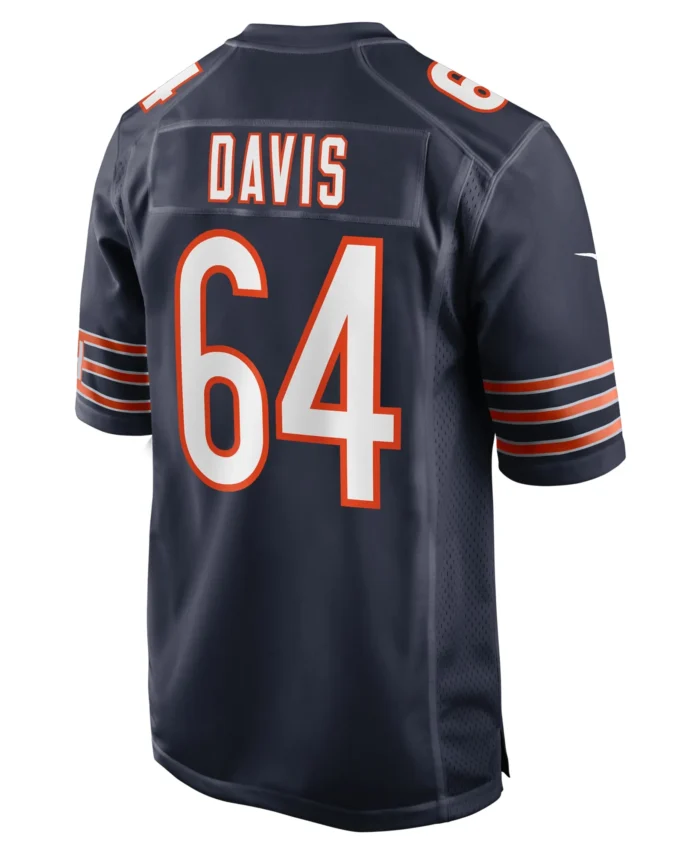 Nate Davis Chicago Bears  Game Jersey -  Navy