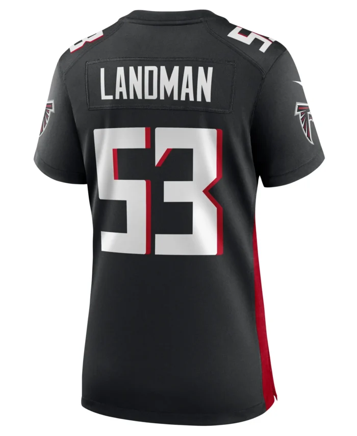 Nate Landman Atlanta Falcons Women's Team Game Jersey -  Black