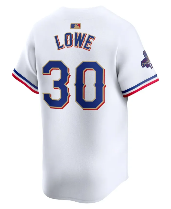 Nathaniel Lowe Texas Rangers 2024 Gold Collection Limited Player Jersey-White