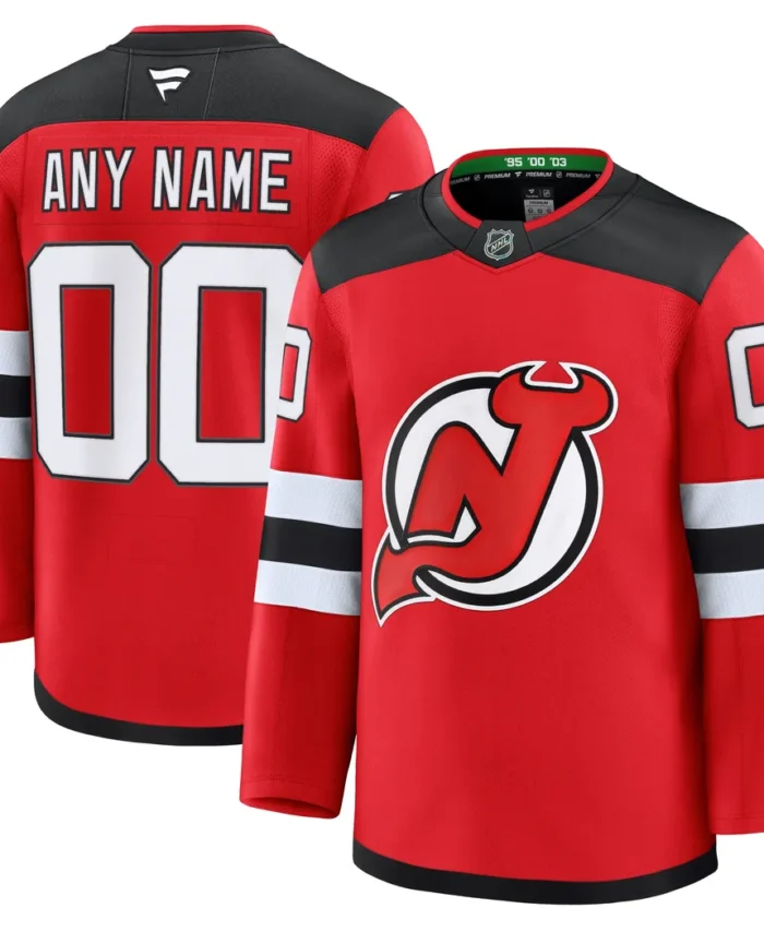 New Jersey Devils Fanatics Home Premium Custom Jersey - Red