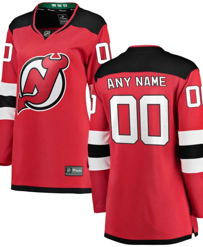 New Jersey Devils Fanatics Women Home Breakaway Custom Jersey - Red