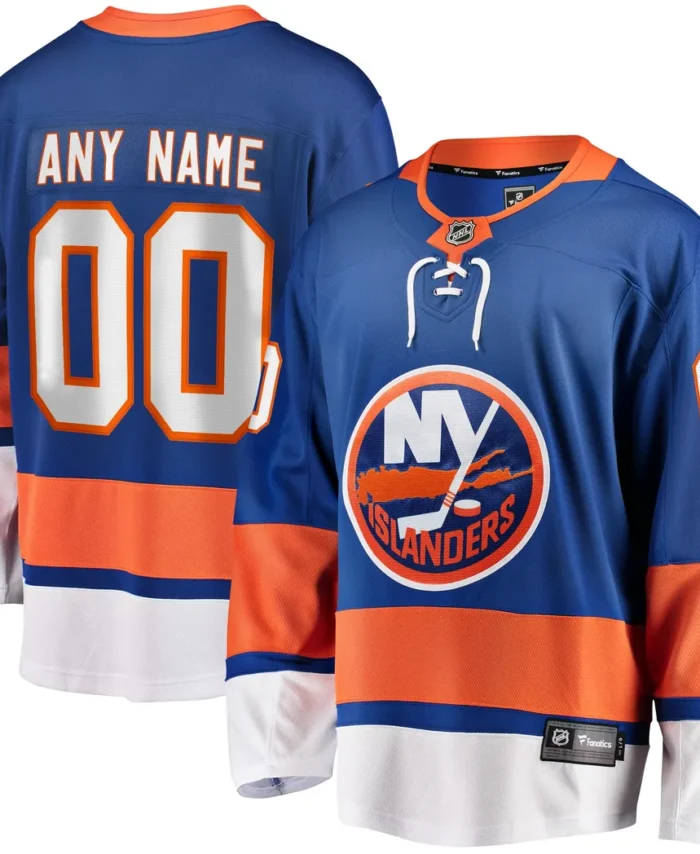 New York Islanders Fanatics Home Breakaway Custom Jersey - Blue