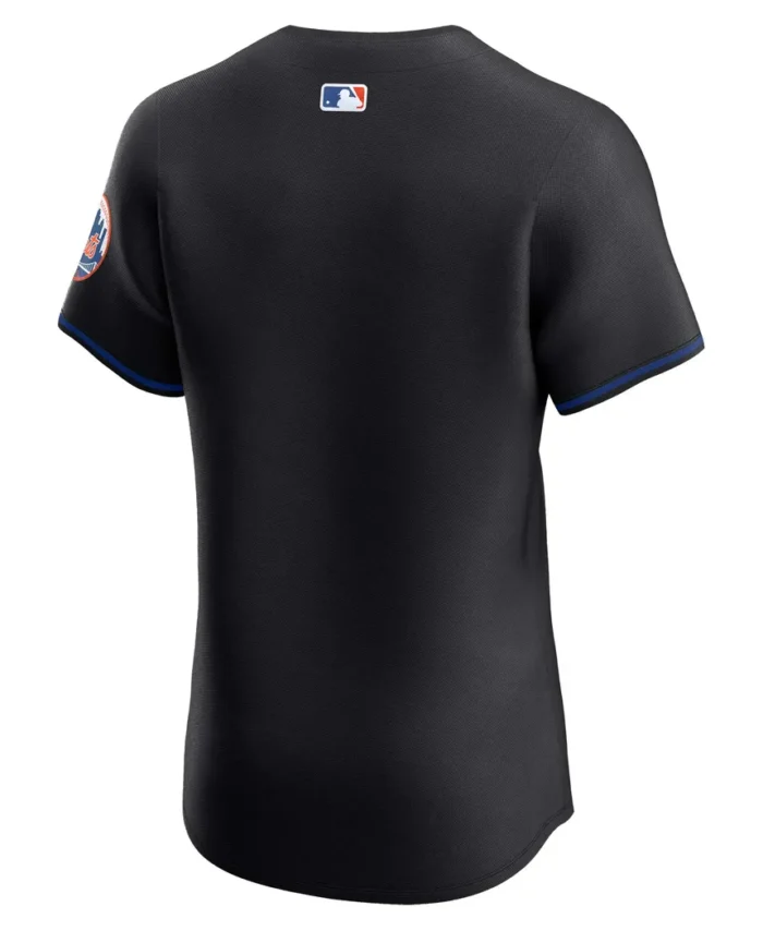 New York Mets Alternate Vapor Premier Elite Patch Jersey - Black