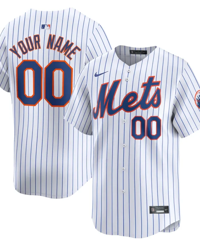 New York Mets Home Limited Custom Jersey - White