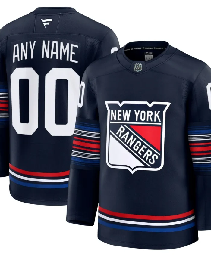 New York Rangers Fanatics Alternate Premium Custom Jersey - Navy