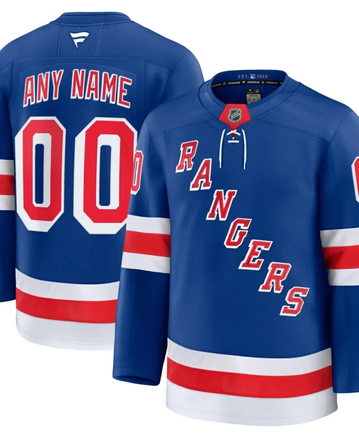 New York Rangers Fanatics Home Premium Custom Jersey - Royal