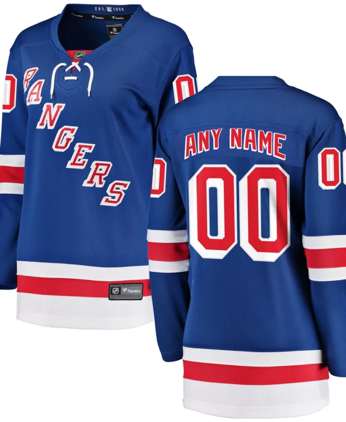 New York Rangers Fanatics Women Home Breakaway Custom Jersey - Blue