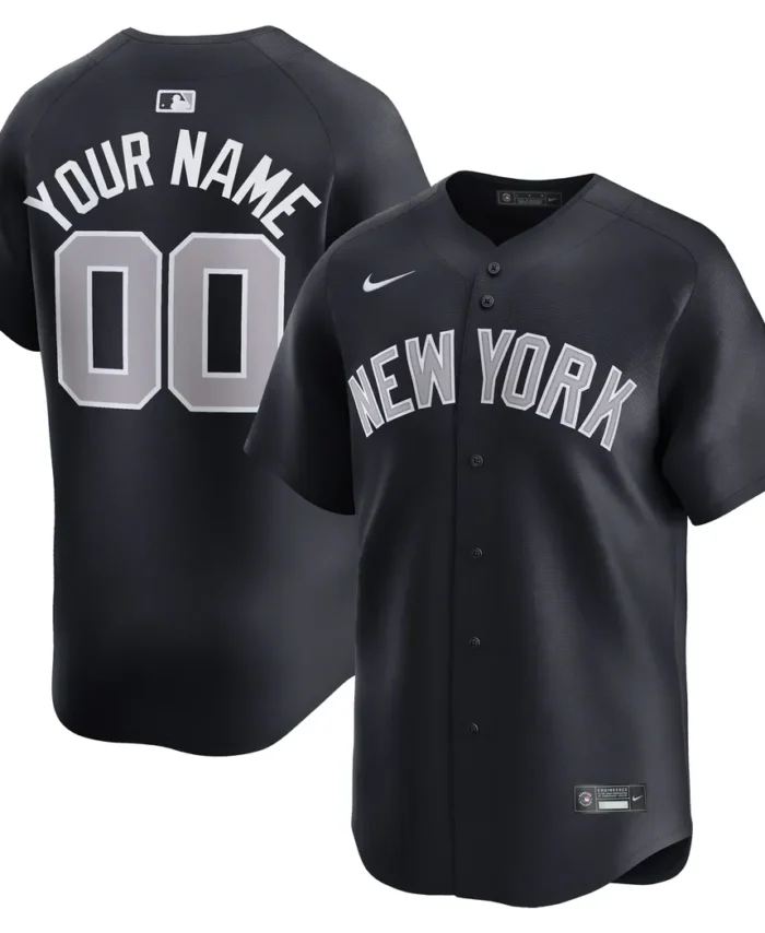New York Yankees  Alternate Limited Custom Jersey-Navy