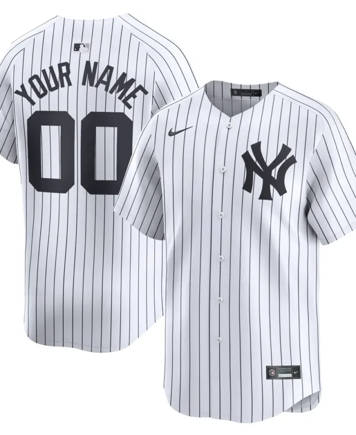 New York Yankees Home Limited Custom Jersey- White