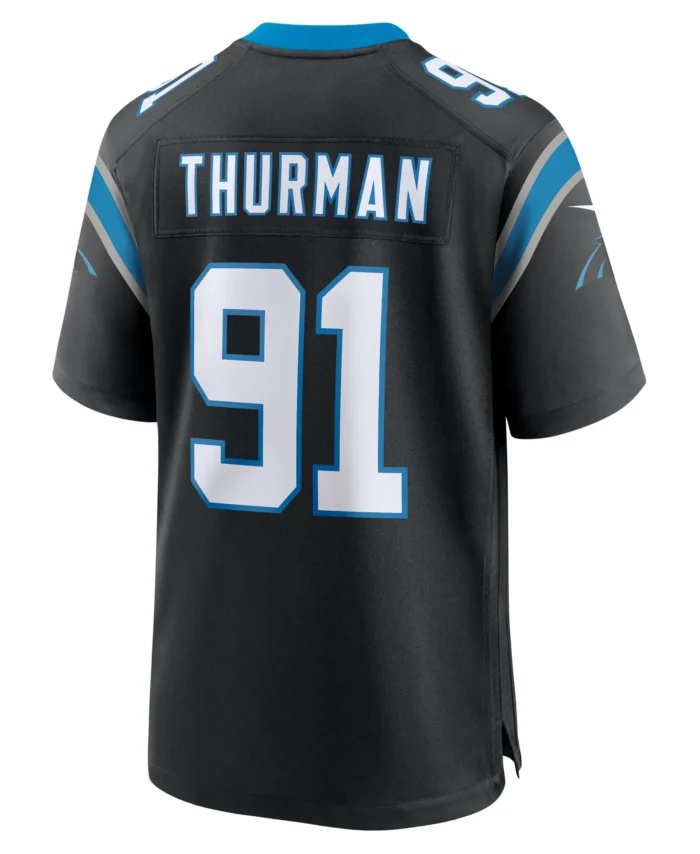 Nick Thurman Carolina Panthers Team Game Jersey -  Black