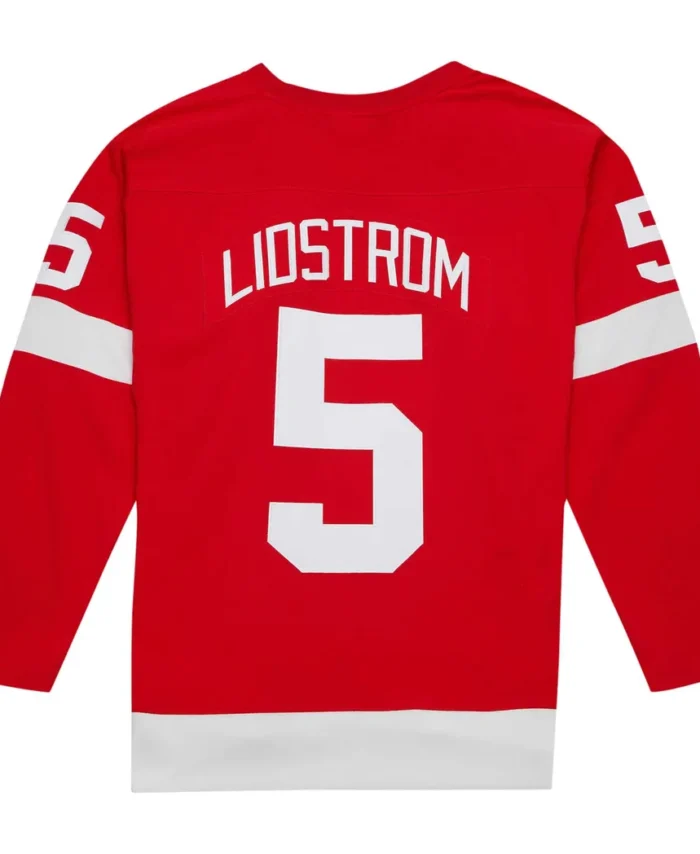 Nicklas Lidstrom Detroit Red Wings Mitchell Ness Alternate Captain Patch 2001/02 Blue Line Player Jersey - Red