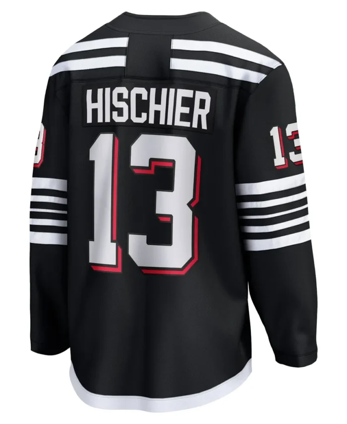 Nico Hischier New Jersey Devils Fanatics Alternate Premier Breakaway Player Jersey - Black