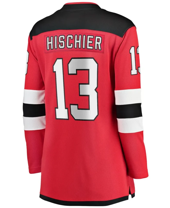 Nico Hischier New Jersey Devils Fanatics Women Captain Patch Home Breakaway Jersey - Red
