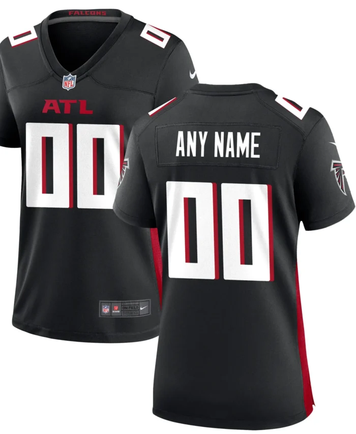 Atlanta Falcons Women's Custom Game Jersey - Black