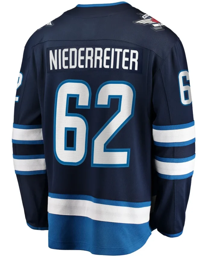 Nino Niederreiter Winnipeg Jets Fanatics Home Premier Breakaway Player Jersey - Navy