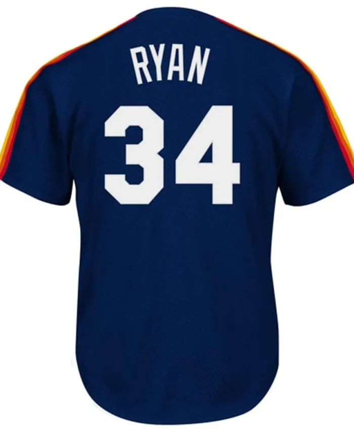 Nolan Ryan Houston Astros Mitchell Ness 1988 Authentic Cooperstown Collection Mesh Batting Practice Jersey - Navy