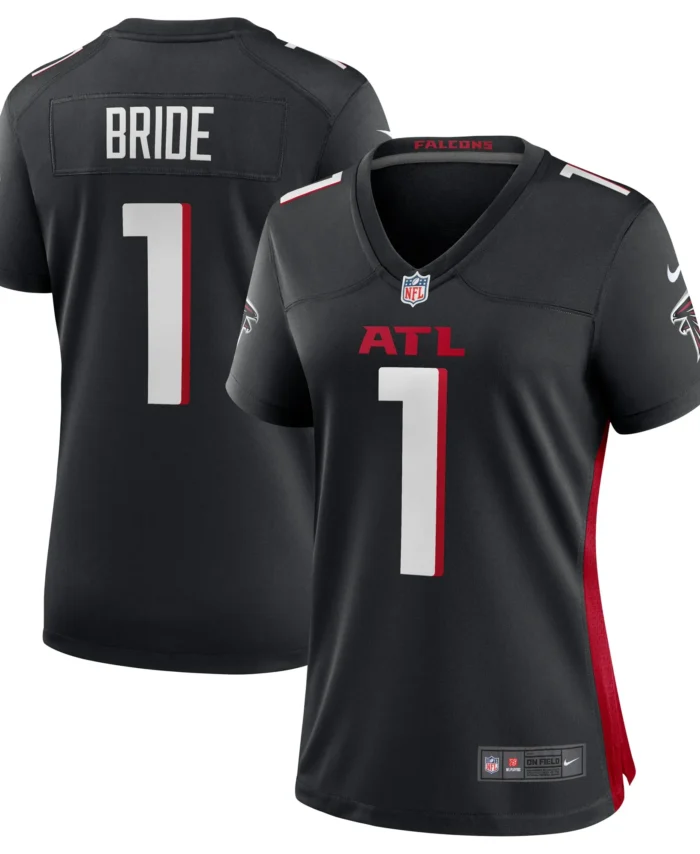 Number 1 Bride Atlanta Falcons Women's Game Jersey - Black