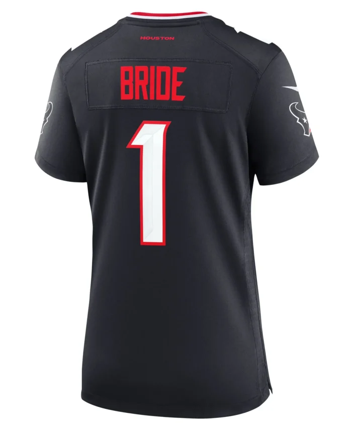 Number 1 Bride Houston Texans Women's Game Jersey - Navy