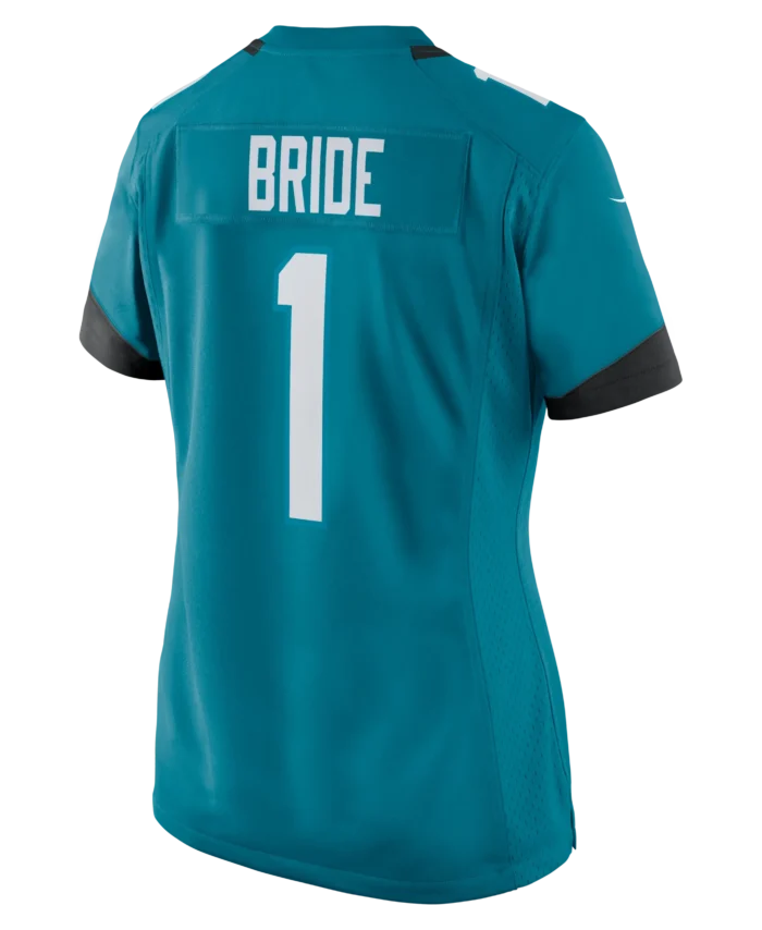 Number 1 Bride Jacksonville Jaguars Women's Game Jersey - Teal