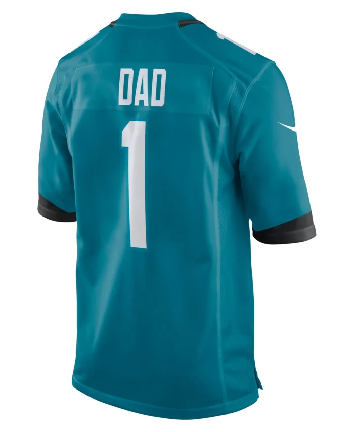 Number 1 Dad Jacksonville Jaguars Game Jersey - Teal