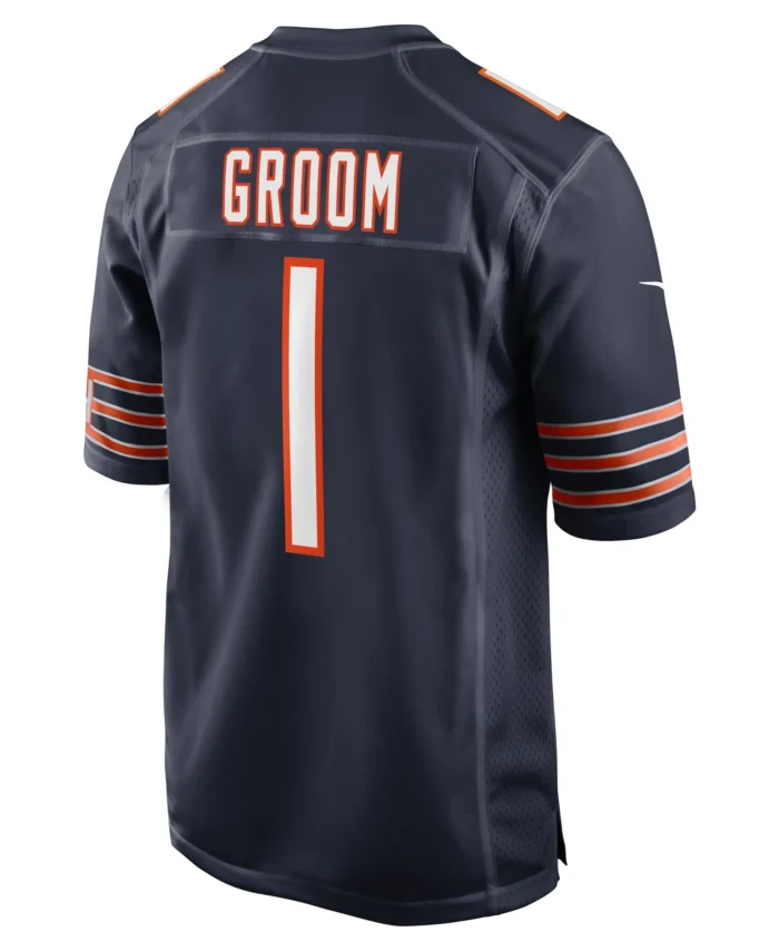 Number 1 Groom Chicago Bears Game Jersey - Navy