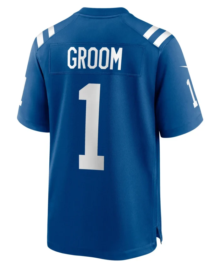 Number 1 Groom Indianapolis Colts Game Jersey - Royal
