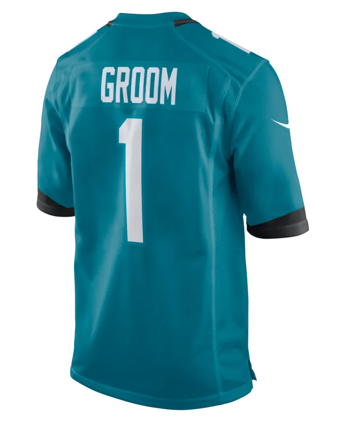 Number 1 Groom Jacksonville Jaguars Game Jersey - Teal
