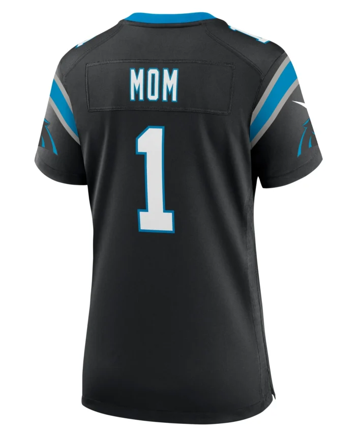 Number 1 Mom Carolina Panthers Women's Game Jersey - Black