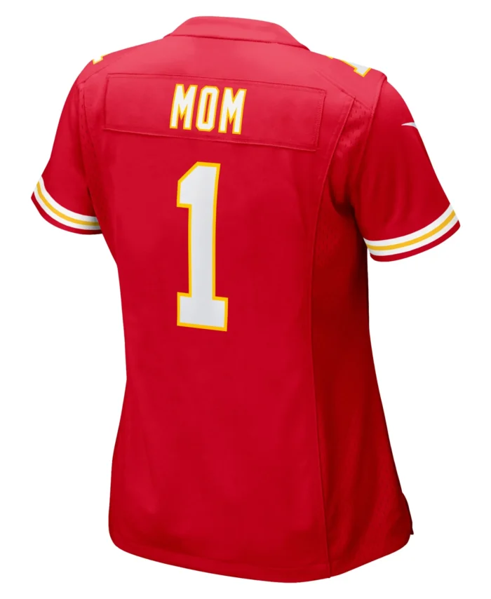 Number 1 Mom Kansas City Chiefs Women's Game Jersey - Red