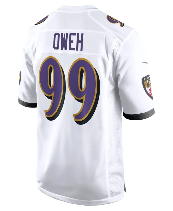 Odafe Oweh Baltimore Ravens Game Jersey - White