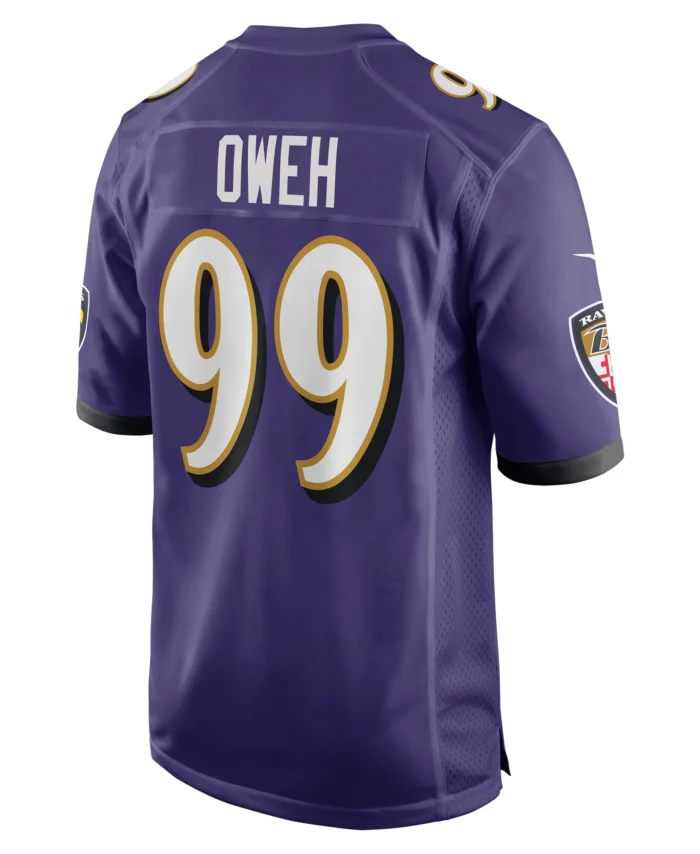 Odafe Oweh Baltimore Ravens Game Player Jersey - Purple