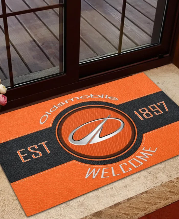 Executive Sedan Doormat, Automotive Logo Style Floor Mat CAR169 - Orange