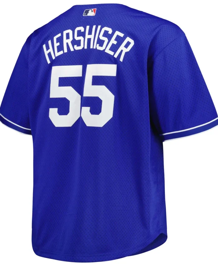 Orel Hershiser Los Angeles Dodgers Mitchell Ness Big Tall Cooperstown Collection Batting Practice Replica Jersey - Royal