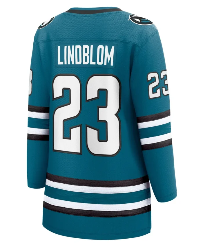 Oskar Lindblom San Jose Sharks Fanatics Women Home Breakaway Player Jersey - Teal