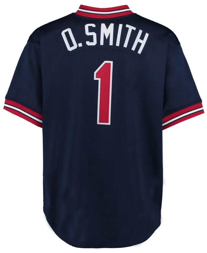 Ozzie Smith St. Louis Cardinals Mitchell Ness 1994 Authentic Cooperstown Collection Mesh Batting Practice Jersey - Navy