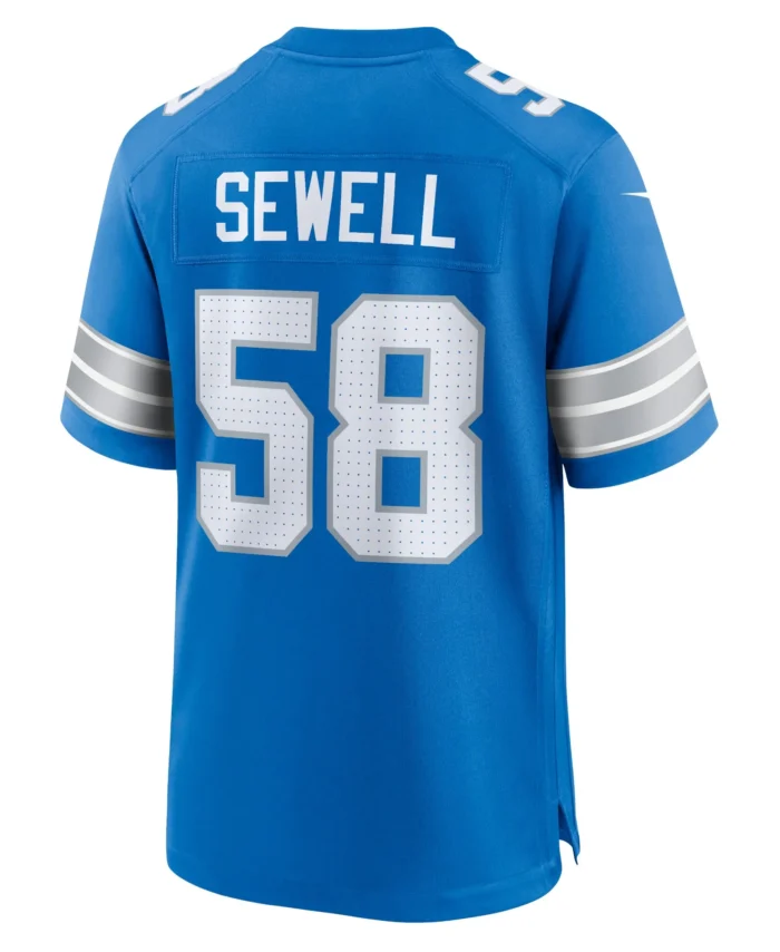 Penei Sewell Detroit Lions Game Jersey - Blue