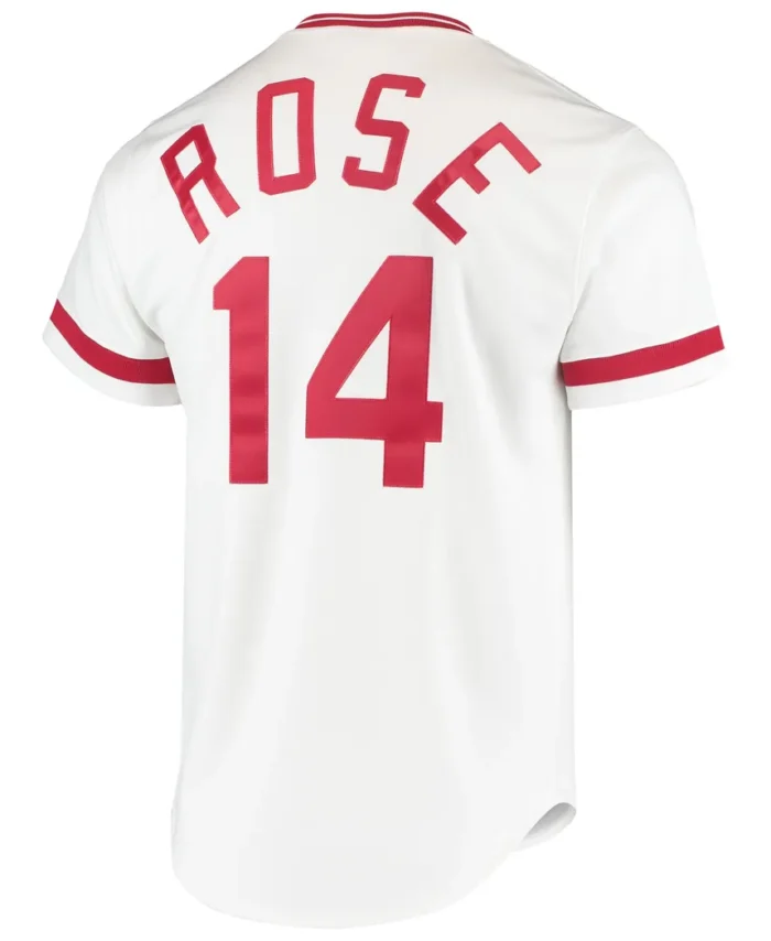 Pete Rose Cincinnati Reds Mitchell Ness Cooperstown Collection Authentic Jersey - White