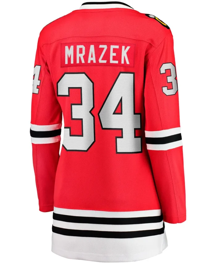 Petr Mrazek Chicago Blackhawks Fanatics Women Home Breakaway Player Jersey - Red