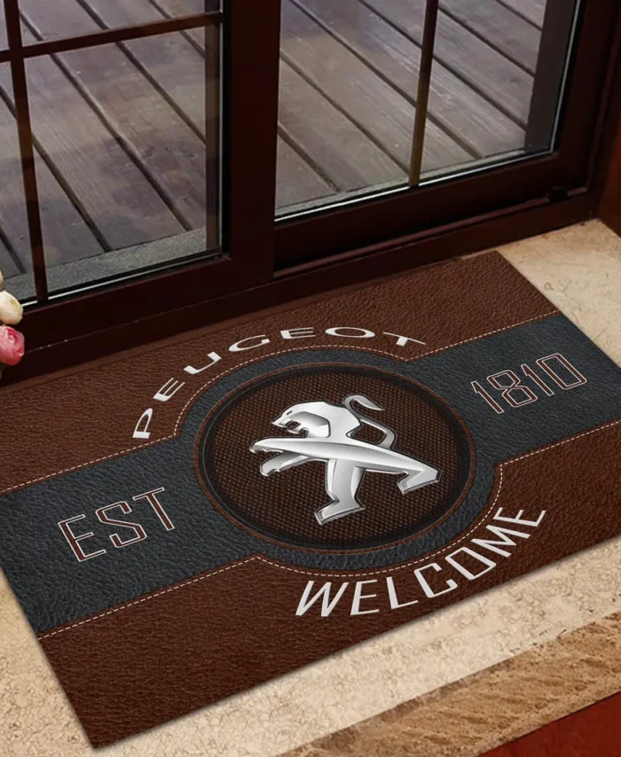 Family Auto Doormat, Automotive Logo Style Floor Mat CAR169 - Brown